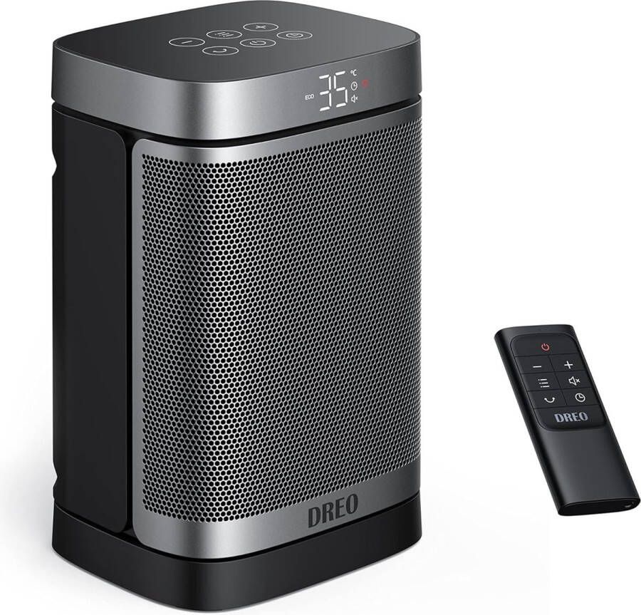 Elektrische Kachel 1500W Energiebesparend & Oververhittingsbeveiliging Stille Keramische Kachel met 3°C tot 35°C Ventilator Stand Incl. Afstandsbediening