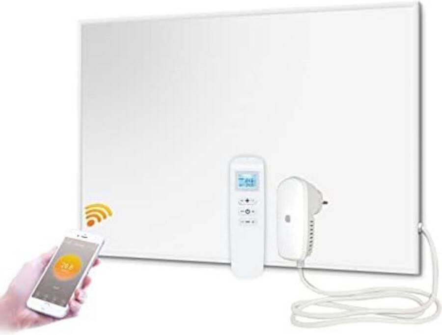 Elektrische kachel infrarood ‎92 x 62 x 1 6 cm 520 Watt + Wifi-stekkerthermostaat met afstandsbediening