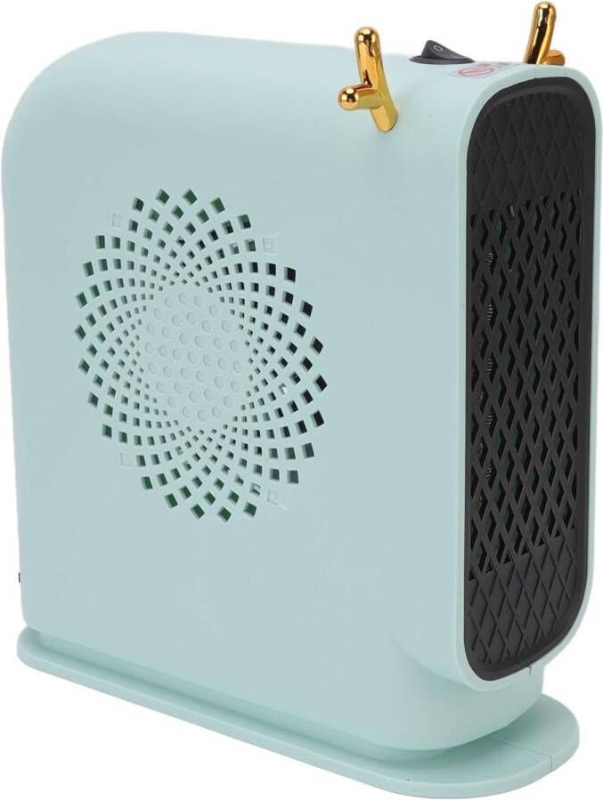 Elektrische kachel Mini-radiator- Elektrische verwarming voor binnen 500W Heater Stopcontact Ventilatorkachel kleur Groen