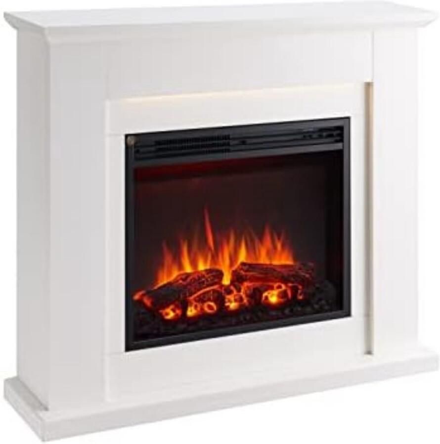 Elektrische kachel sfeerhaard Elektrische kachel sfeer haard 25D x 101B x 88 3H 2000W Wit