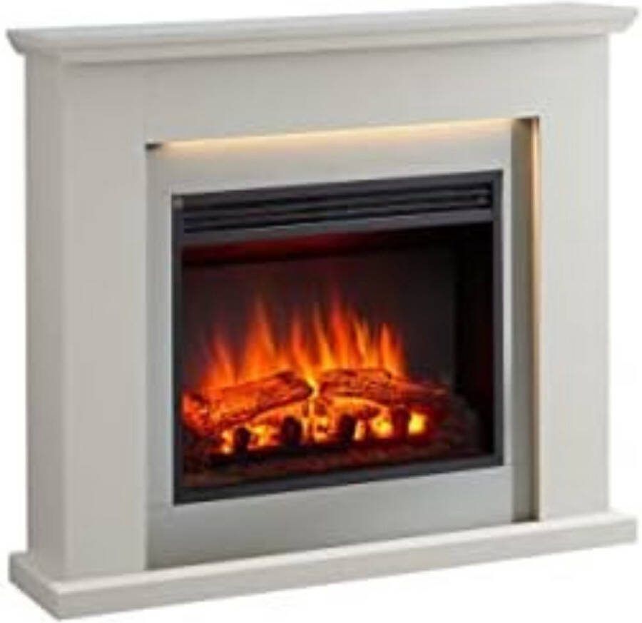 Elektrische kachel sfeerhaard Elektrische sfeerhaard vrijstaand Elektrische kachel sfeer haard 101 x 25 x 88 3 cm 2000W Wit