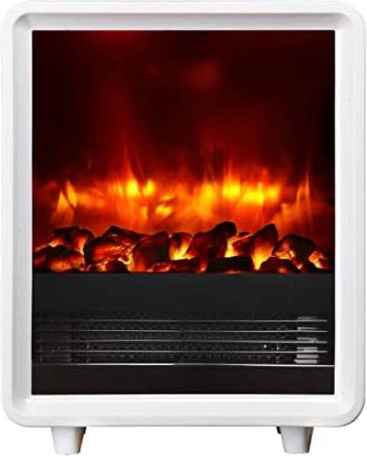 Elektrische kachel sfeerhaard Elektrische sfeerhaard vrijstaand Elektrische kachel sfeer haard 17D x 30B x 37H cm 2000W Wit