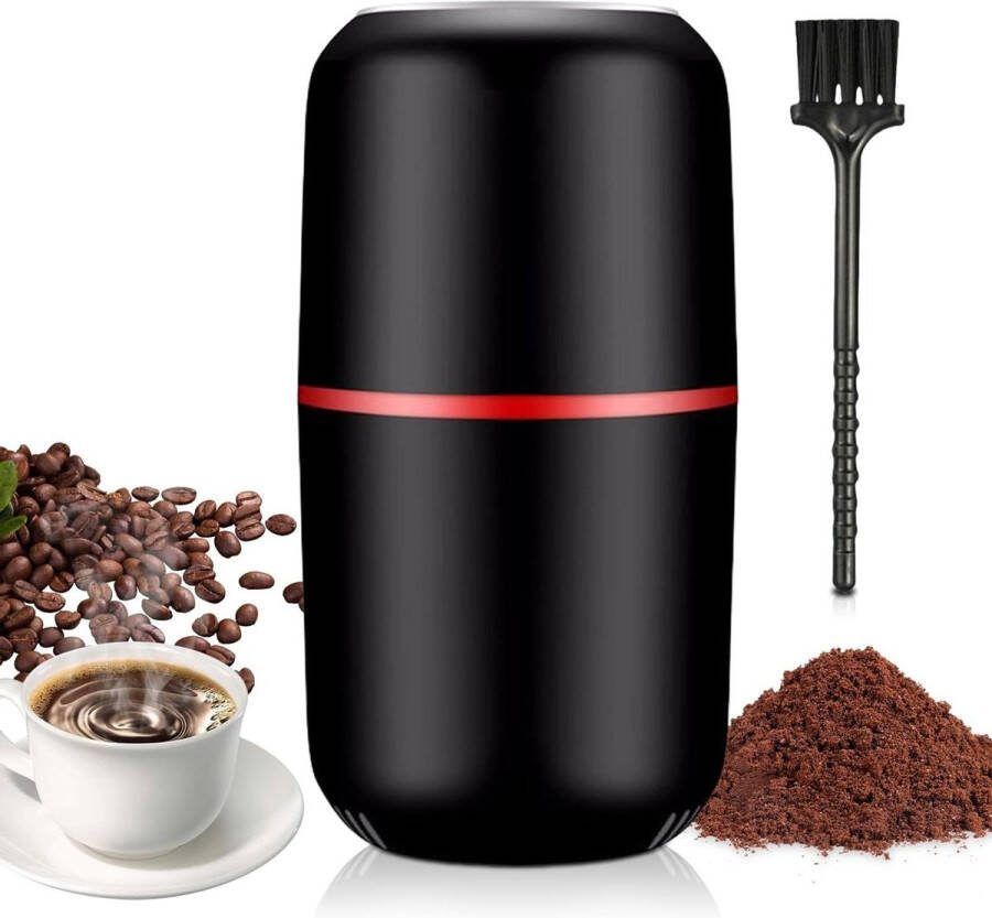 Elektrische koffiemolen 125 g inhoud draagbare grinder voor koffiebonen en kruiden