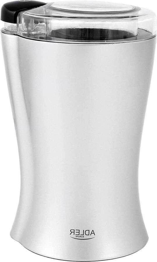 Elektrische koffiemolen grijs 150 W koffiebonen molen 70 g inhoud slagmes roestvrij staal voor koffie espresso latte mokkas