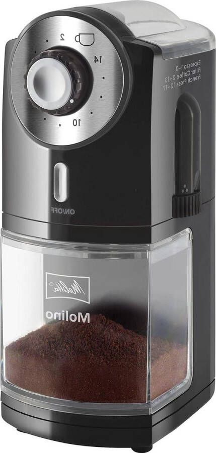 Elektrische Koffiemolen Molino Maalwerk Zwart