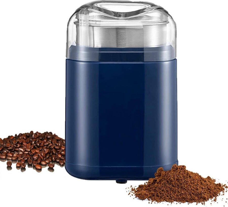 Elektrische Koffiemolen Snelmolen voor Koffiebonen Met Safe 304 Roestvrij Staal 200 W Blauw