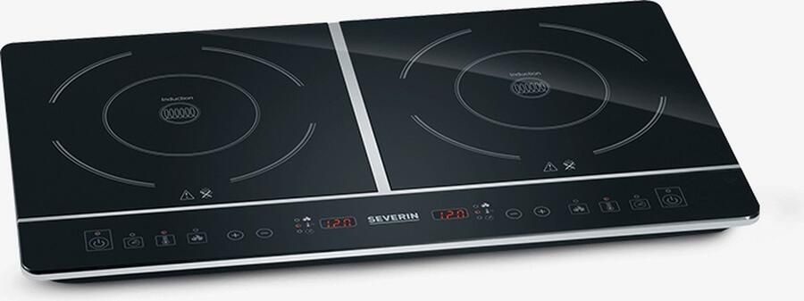 Elektrische kookplaat Inductie 3400W 2-Pits Zwart