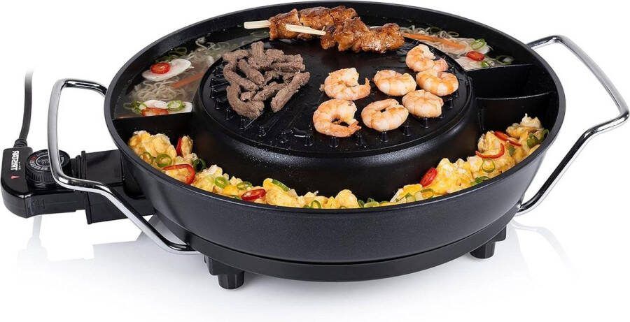 Elektrische Kookpot en Koreaanse Grill Set Hot pot en grill Vier-in-één Voor vier personen Elektrische barbecue 9131 model