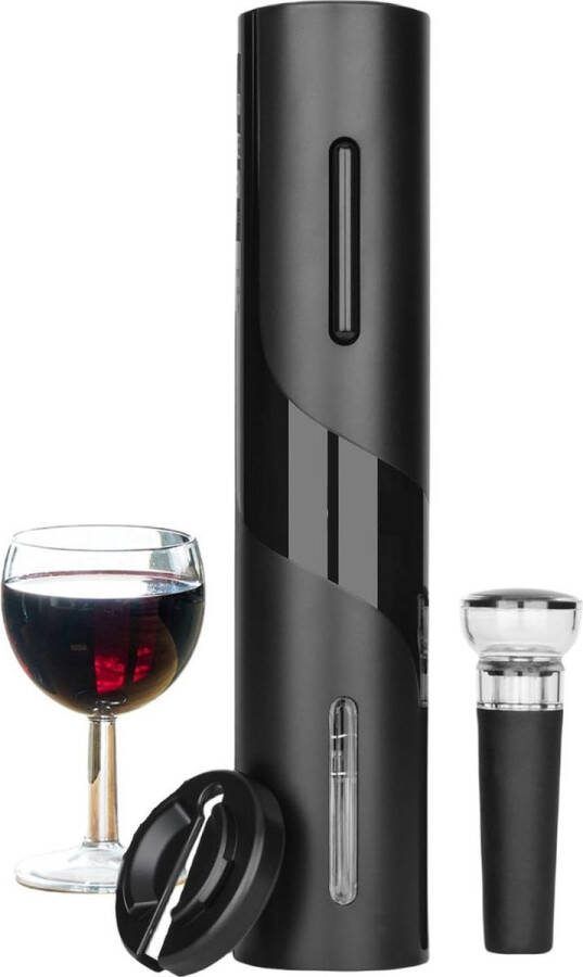 Elektrische Kurkentrekker Set Automatische Wijnopener Wine Opener Deluxe Wijn Inclusief Folisnijder en Vacuumpomp