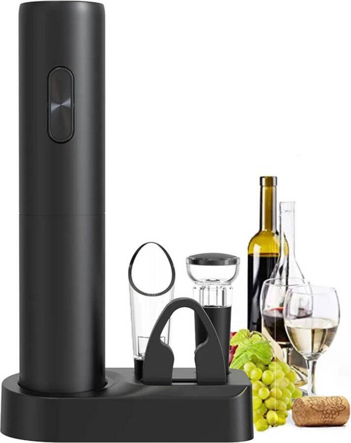 Elektrische Kurkentrekker Wijnopener Luxe Set Wijn opener accessoires Kurkentrekker Flessenopener Wijnstopper Foliesnijder Complete Set