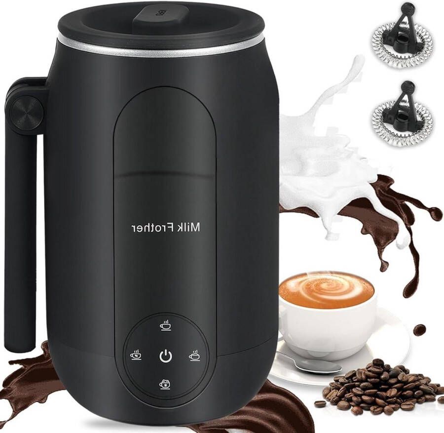 Elektrische Melkopschuimer 4-in-1 Melkopschuimer met Snelschuim Stille Cappuccinatore voor Thuis Koffie Latte Macchiato Chocolademelk Bar