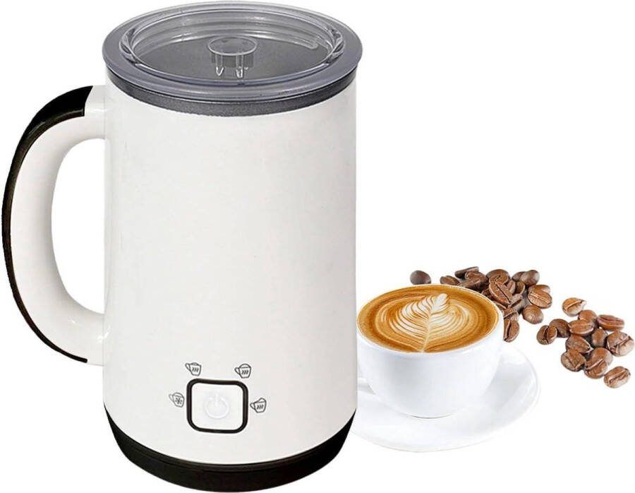 Elektrische melkopschuimer antiaanbakoppervlak wit roestvrij staal 280 ml stille werking cappuccino-machine 550 W