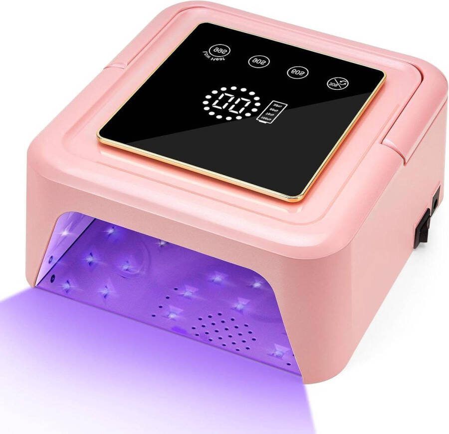 Elektrische Nageldroger 108 W UV-led-nagellamp oplaadbaar professioneel voor gelnagels shellac beginners roze