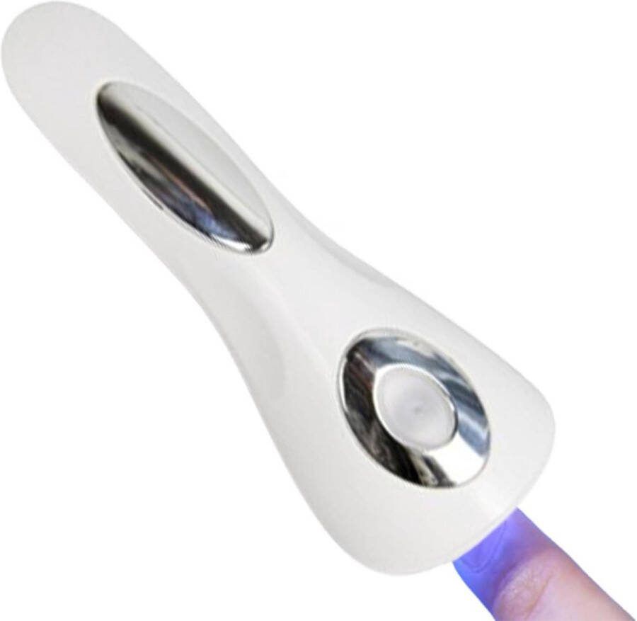 Elektrische Nageldroger Draagbare Uv-Led-Nagellamp Mini-Nageldroger Gelpolish Flits Curing Oplaadbaar 2 Timerinstellingen 10 W Manicure Thuis Wit
