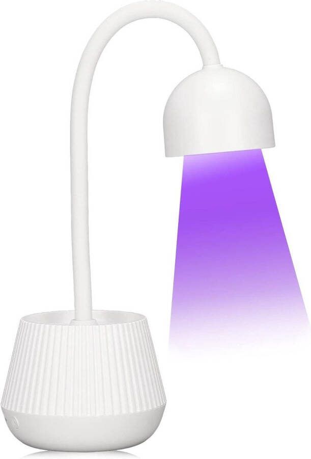 Elektrische Nageldroger LED-nagellamp Nagelgel-uithardingslamp 360° Verstelbare Nageldroger-Flexibele Zwanenhals-Sneldrogende Nagellak Uithardingslamp-Type C Opladen 5v 24w