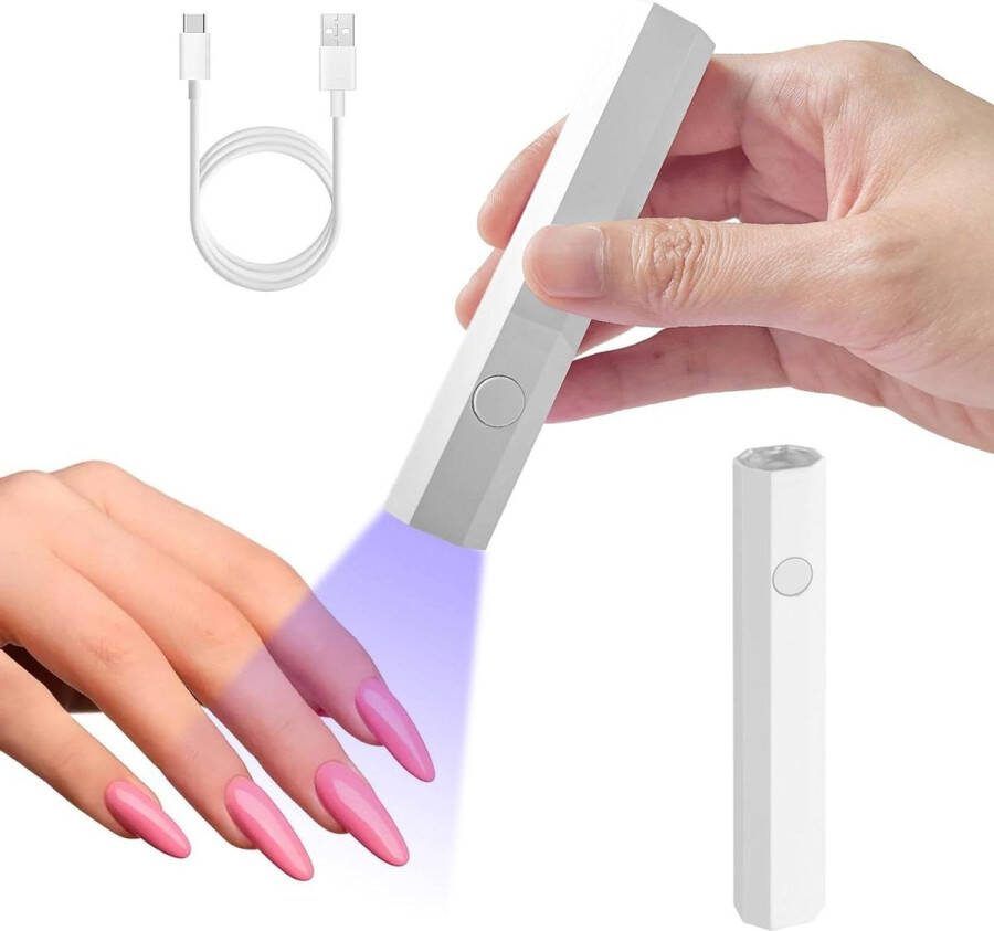 Elektrische Nageldroger Mini-uv-lamp nagels kleine-nagellamp gelnagellak draagbare 3 W uv-ledlamp 20 60 s timermodi opbouwgel nageltips nagellijm cadeaus vrouwen