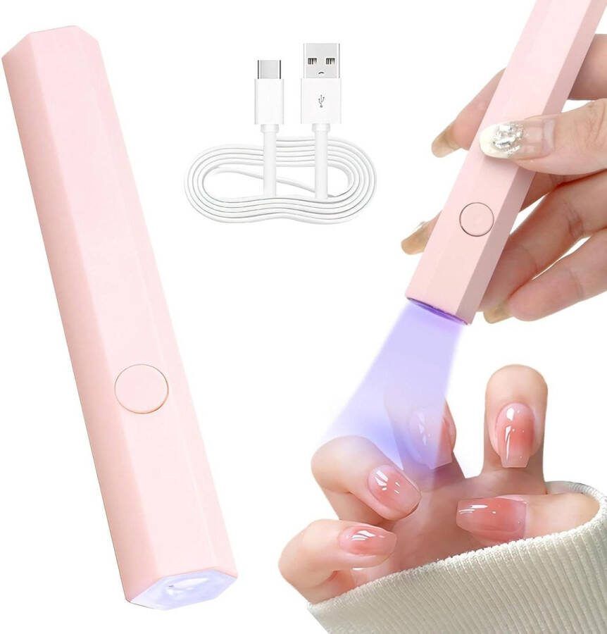 Elektrische Nageldroger Mini-uv-lamp voor gelnagels 3 W kleine nagellamp oplaadbaar handheld led-nagellamp drogerapparaat
