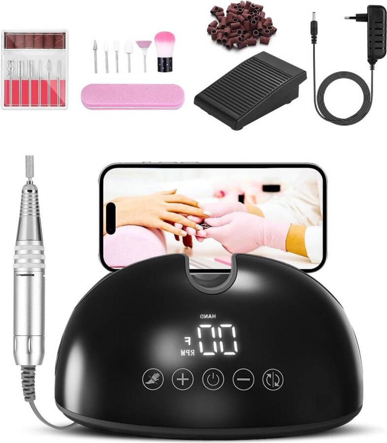 Elektrische nagelvijl 350000 rpm instelbare snelheid gelnagels pedicure set professionele manicure polijstmachine 12 in 1 nagelknipper gelnagels Nagelvijl elektrisch