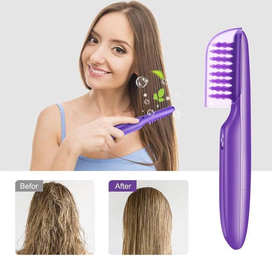 Elektrische Ontklitborstel en Massagekam – Haarborstel voor Glad en Klitvrij Haar – Ideaal voor Thuisstyling Haarverzorging en Ontklitten