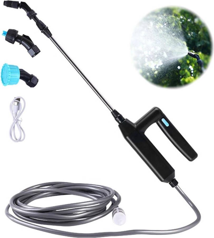 Elektrische plantensproeier met automatische verstuiver verstelbare schenktuit 5m slang USB-tuinspuit huis 72V
