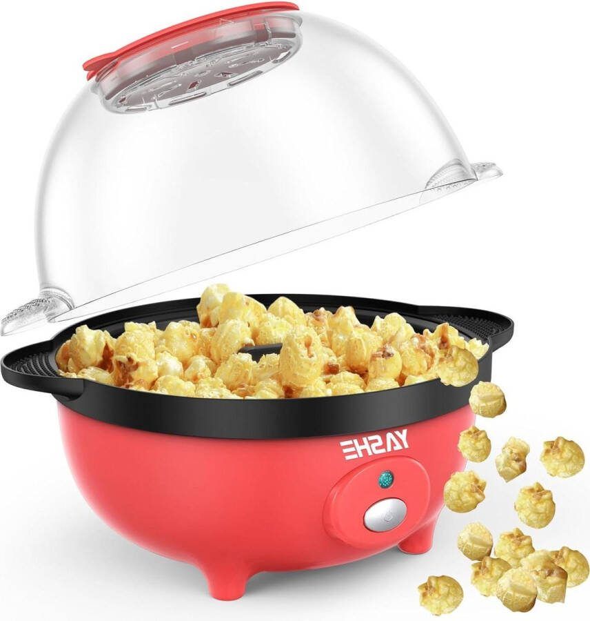 Elektrische Popcornmachine 650 W Popcornmaker 3 liter Capaciteit Antiaanbaklaag Popcorn machine