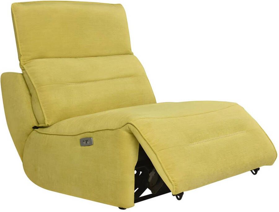 Elektrische relax fauteuil voor comfortzitbank SYMPOSION in stof Geel L 79 cm x H 93 cm x D 109 cm