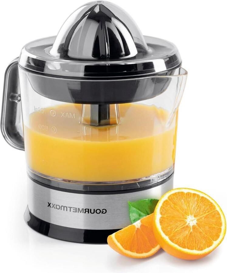 Elektrische sapcentrifuge voor citrusvruchten 700 ml vulvolume accessoires 40 W transparant zilver frisse sinaasappelsap citruspers