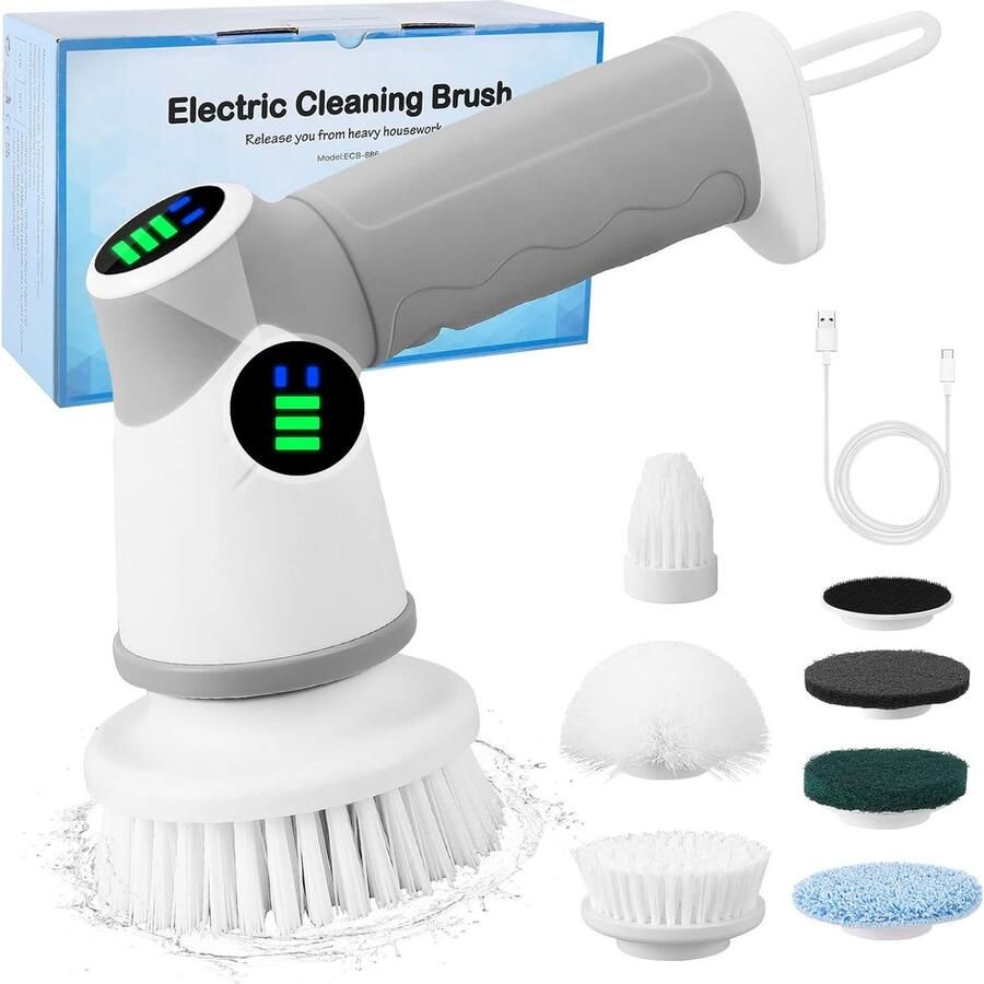 Elektrische Schoonmaakborstel Elektrische Schrobber Schrobborstel Poetsmachine Schrobmachine Wasborstel Premium
