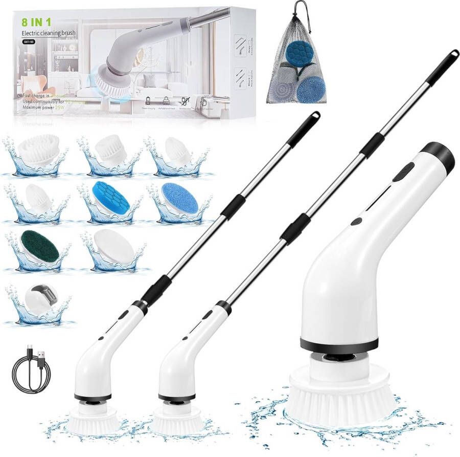 Elektrische Schoonmaakborstel Elektrische Schrobborstel Electrische Schoonmaakborstel Elektrische Scrubber Elektrische Afwasborstel