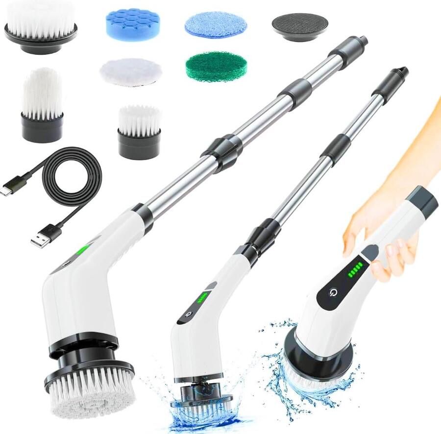 Elektrische Schoonmaakborstel Elektrische Schrobborstel Electrische Schoonmaakborstel Elektrische Scrubber Elektrische Afwasborstel
