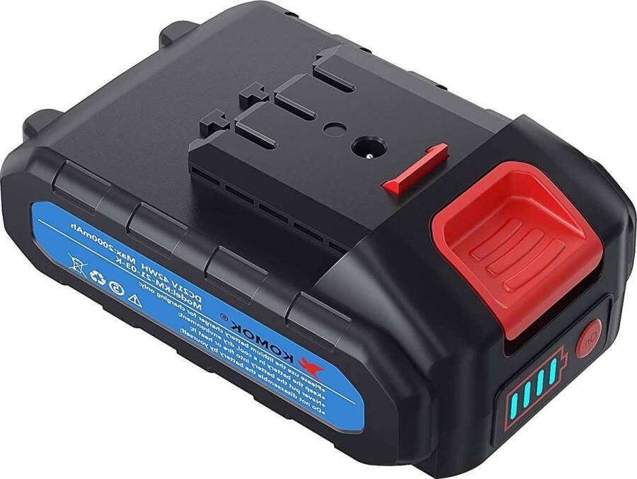Elektrische snoeischaar vervangende batterij 2000mAh lithium batterij (1PC accu) KOMOK krachtige batterij