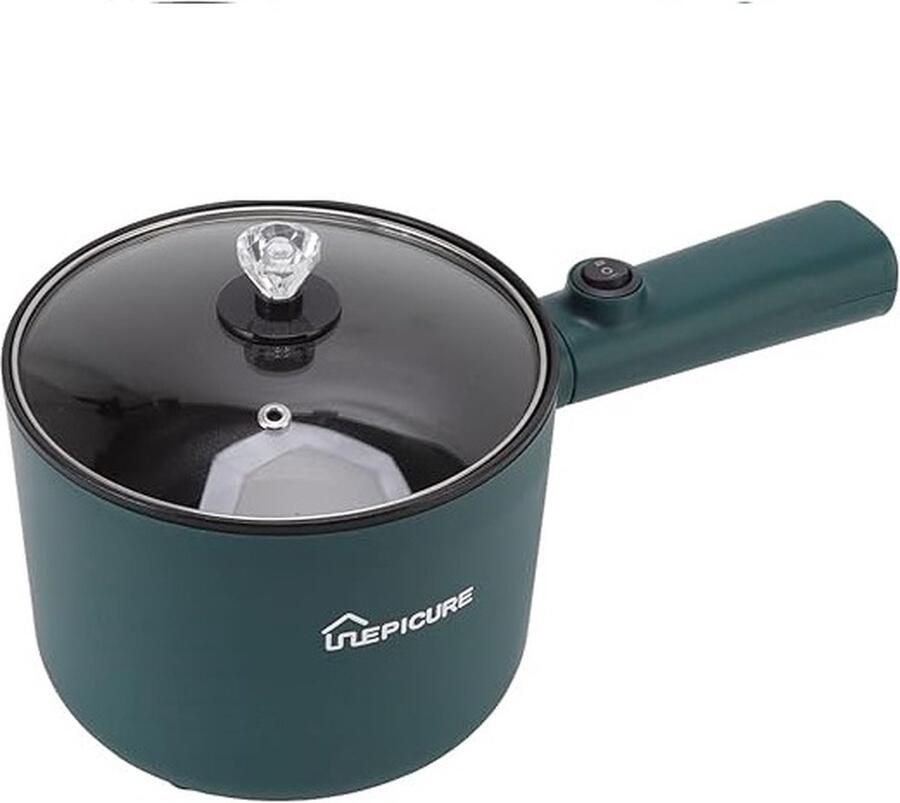 Elektrische Steelpan Hot Pot Pan Multikoker Snelle Verwarming 1.8Liter Keramisch Geglazuurde Binnenbak Multifunctioneel