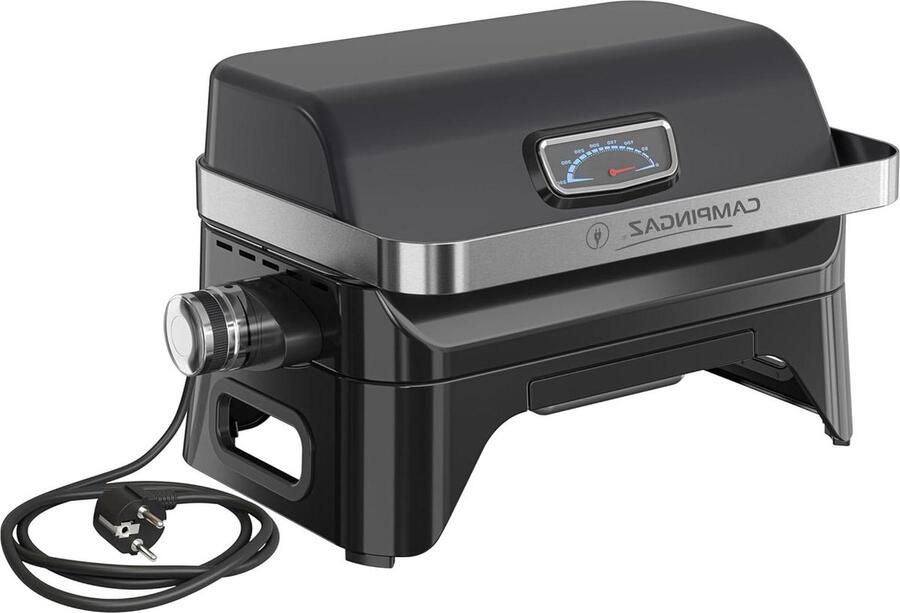 Elektrische tafelgrill draagbare barbecue voor binnen en buiten 2200 W vermogen gietijzeren grillrooster 4 personen balkongrill campinggrill 59 x 40 x 36 cm