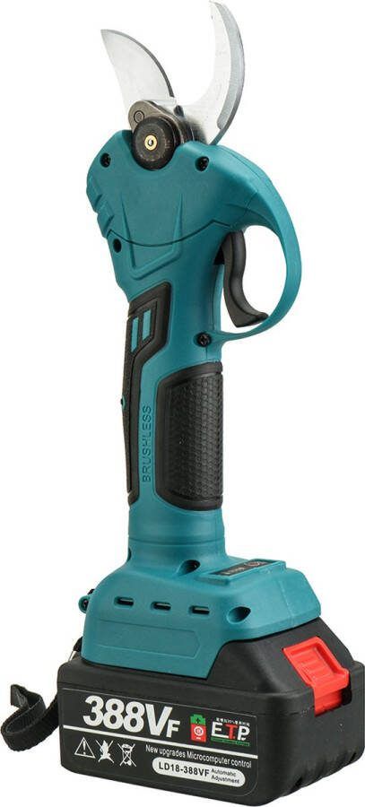 Elektrische takkenschaar Accu Borstelloze snoeischaar 30mm snijdiameter elektrische tuinschaar met 1 accu