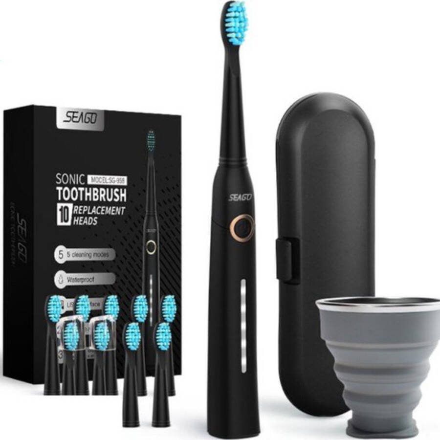 Elektrische Tandenborstel Electric Toothbrush Sonische Tandenborstel Inclusief 8 Opzetborstels