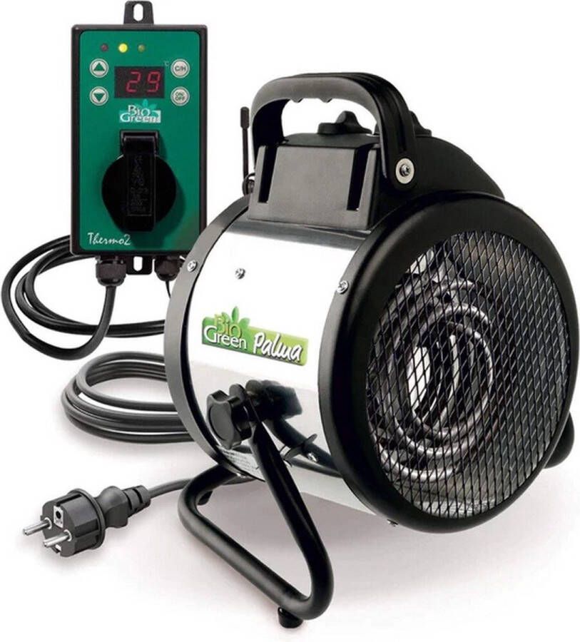 MyPalmShop.nl Elektrische ventilatorkachel IPX4 Voor kassen en vochtige ruimtes 2000 W 280 x 195 x 315 mm