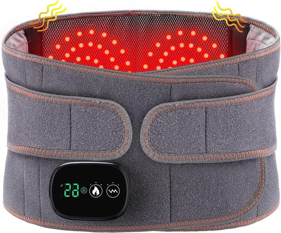 Elektrische Verwarmingspad Draadloze Taille Verwarming Rugriem Buikwarmer 3 Snel Verwarmende Massagemodi Touchscreen Verlichting Rugpijn 5000mah Batterij massage matras