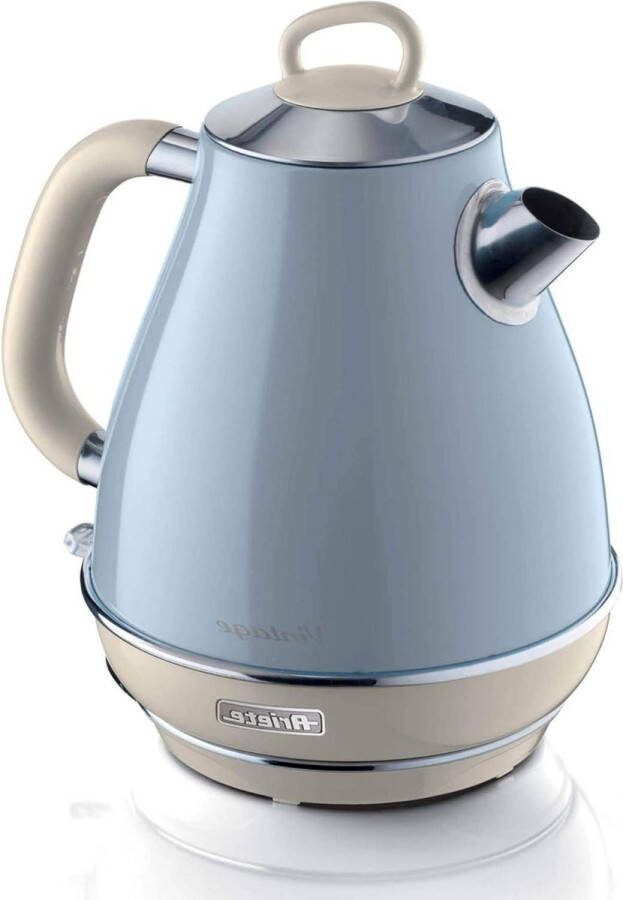 Elektrische waterkoker met zichtbaar waterniveau draadloze 360°-sokkel automatische uitschakeling theezeef inhoud 1 7 l roestvrij staal 2000 W blauw