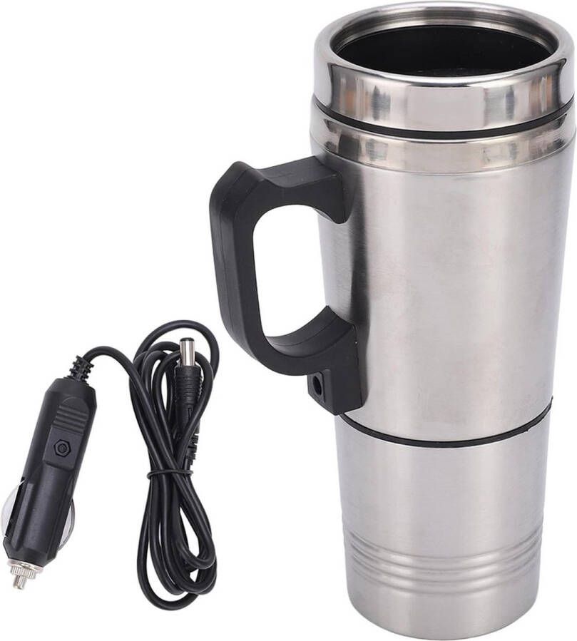 Elektrische Waterkoker voor Reis 350 Ml + 150 Ml Draagbare Elektrische Autoketel Theeverwarmer met 12V-sigarettenaansteker reiswaterkoker