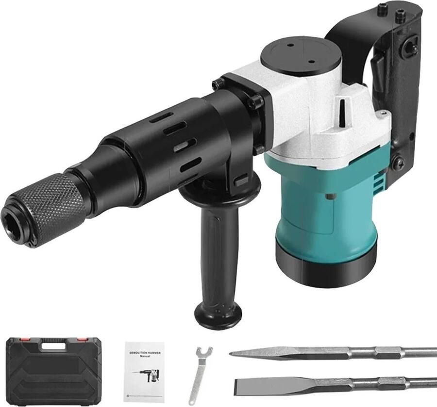 ElektrischeHamer Hamer SloopHamer Sloop Jack Hamer Drilboor Zware Beton Breker Krachtige Elektrische Breekhamer Boorhamer Professionele Accuboorhamer Betonperforator 1200W 220V Koffer