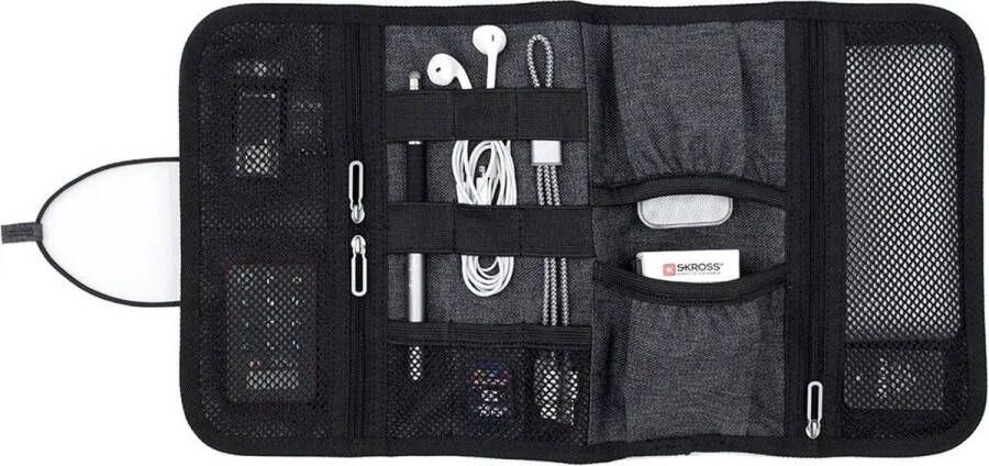 Elektronic Kabel Organizer Tas Universele Organizer Opbergtas Reistas voor Kabels Smartwatch Bandjes Etui voor Oplaadkabels Ideaal voor op vakantie Cable Organizer Gadgets Zwart
