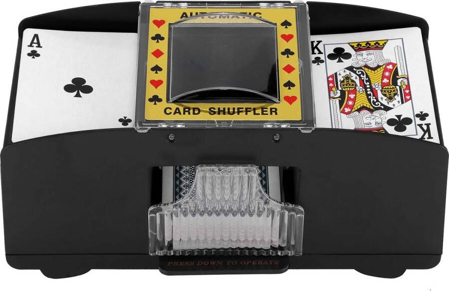 Elektronische Kaartenschudmachine Automatische Kaart Shuffler voor Poker en Casino Batterijgevoede Kaartschudder met 2 Dekken Speelgereedschap Accessoire voor Snelle en Eerlijke Spellen