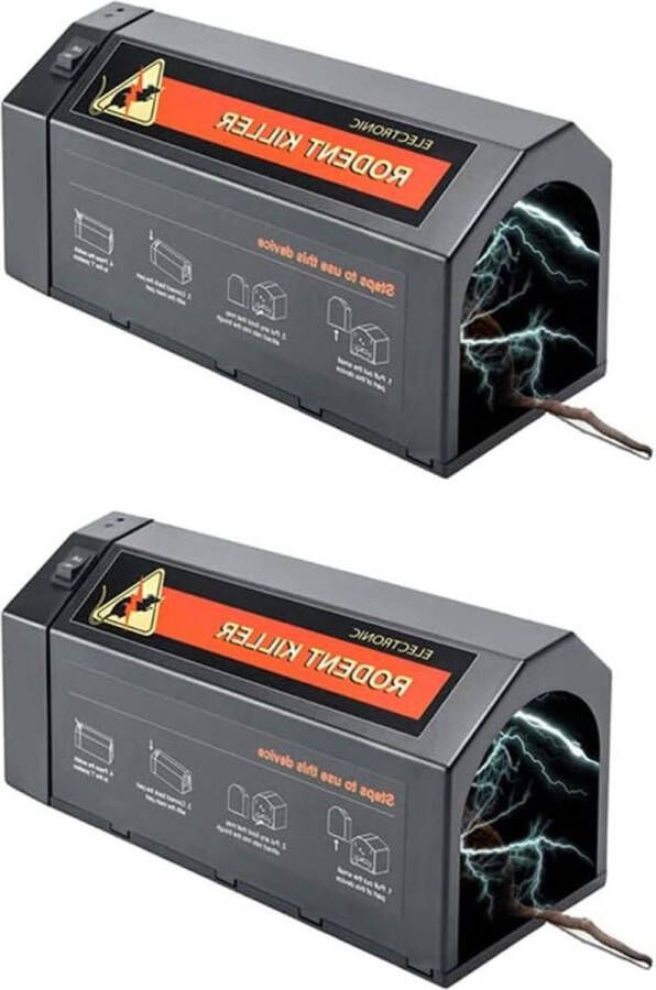 Elektronische rat trap met USB-oplader Elektrische muis killer Muizenval voor tuinhuis Rat aas station