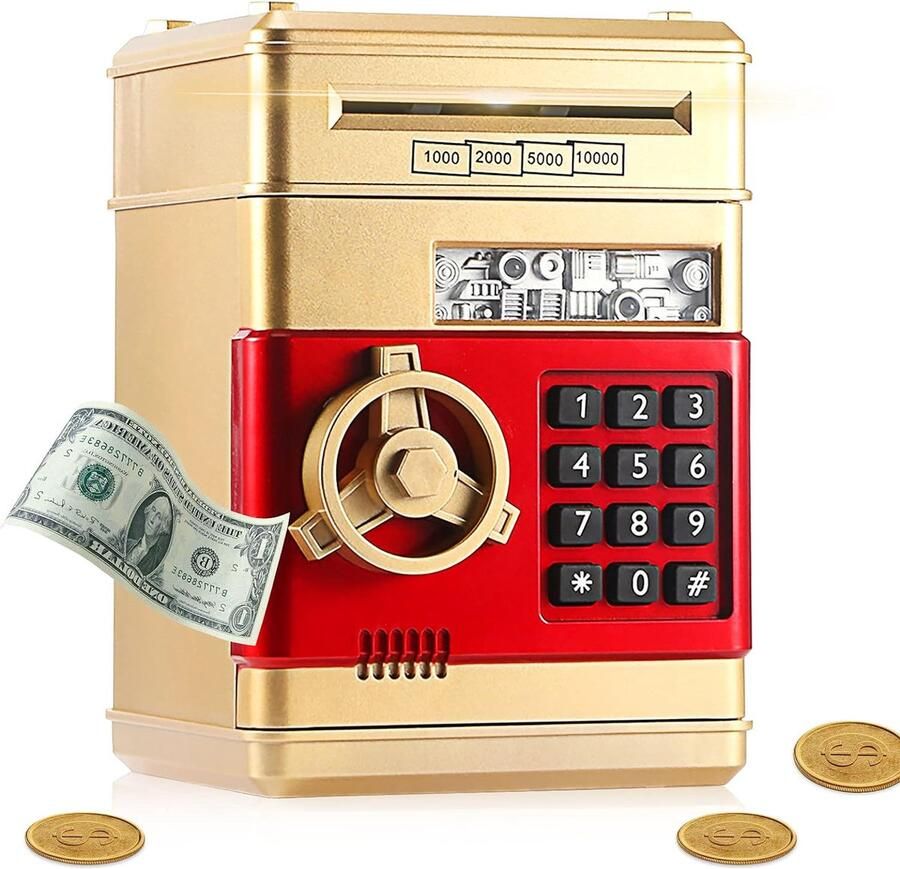 Elektronische spaarpot voor kinderen met wachtwoord Grote elektrische spaarpot ATM bank Veilige machine automatische banken Spaarpot voor kinderen met geluidseffecten
