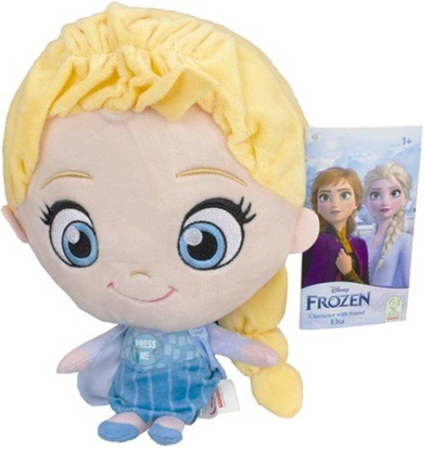 Elsa met Geluid Disney Frozen Pluche Knuffel 20 cm {Frozen 2 Plush Toy Speelgoed knuffeldier knuffelpop voor kinderen jongens meisjes Anna Elsa Sven Olaf Kristoff Hans}