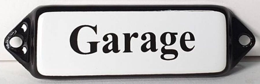 Emaille deurbordje wandbord Garage 10 x 3 cm model oor