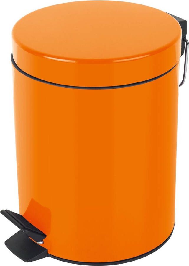 Emmer oranje vuilnisemmer pedaalemmer afvalemmer 3 liter met uitneembare binnenemmer