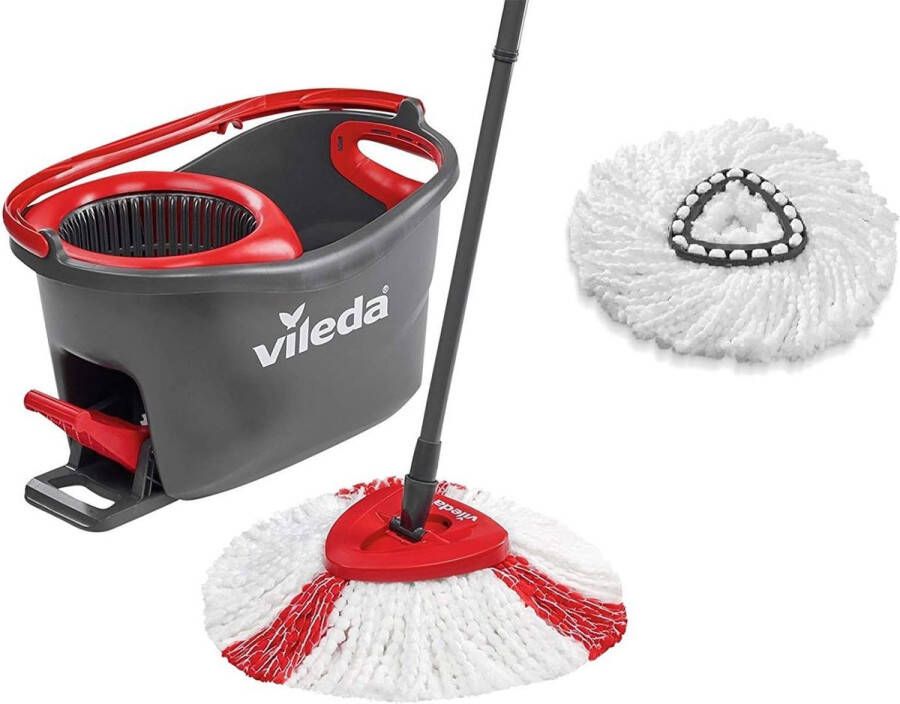 Emmer vloerwisser poetsemmer \ Dweilmop set cleaning bucket with mop head