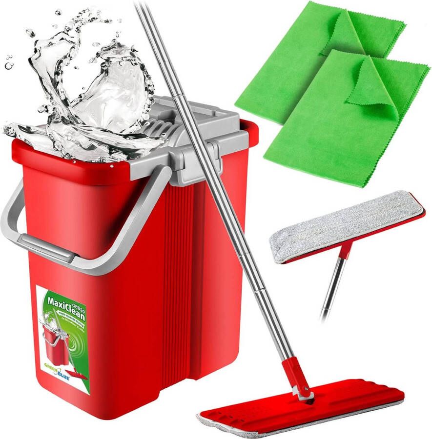 Emmer vloerwisser poetsemmer \ Dweilmop set cleaning bucket with mop head