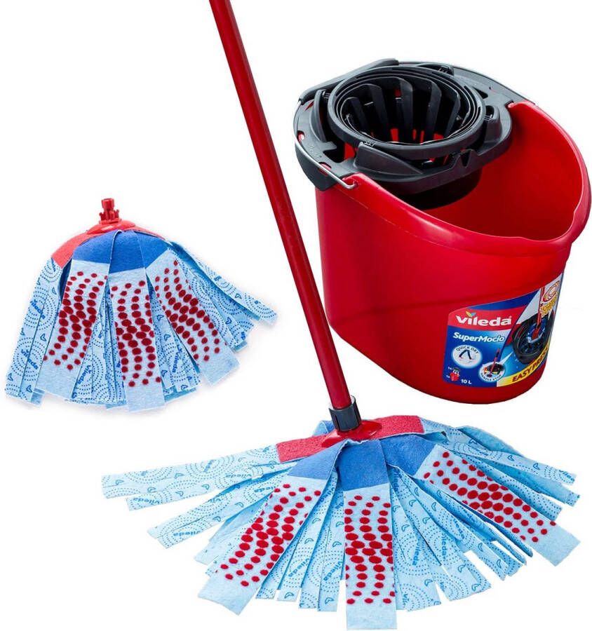 Emmer vloerwisser poetsemmer \ Dweilmop set cleaning bucket with mop head